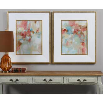 Uttermost A Touch Of Blush And Rosewood Fences Art